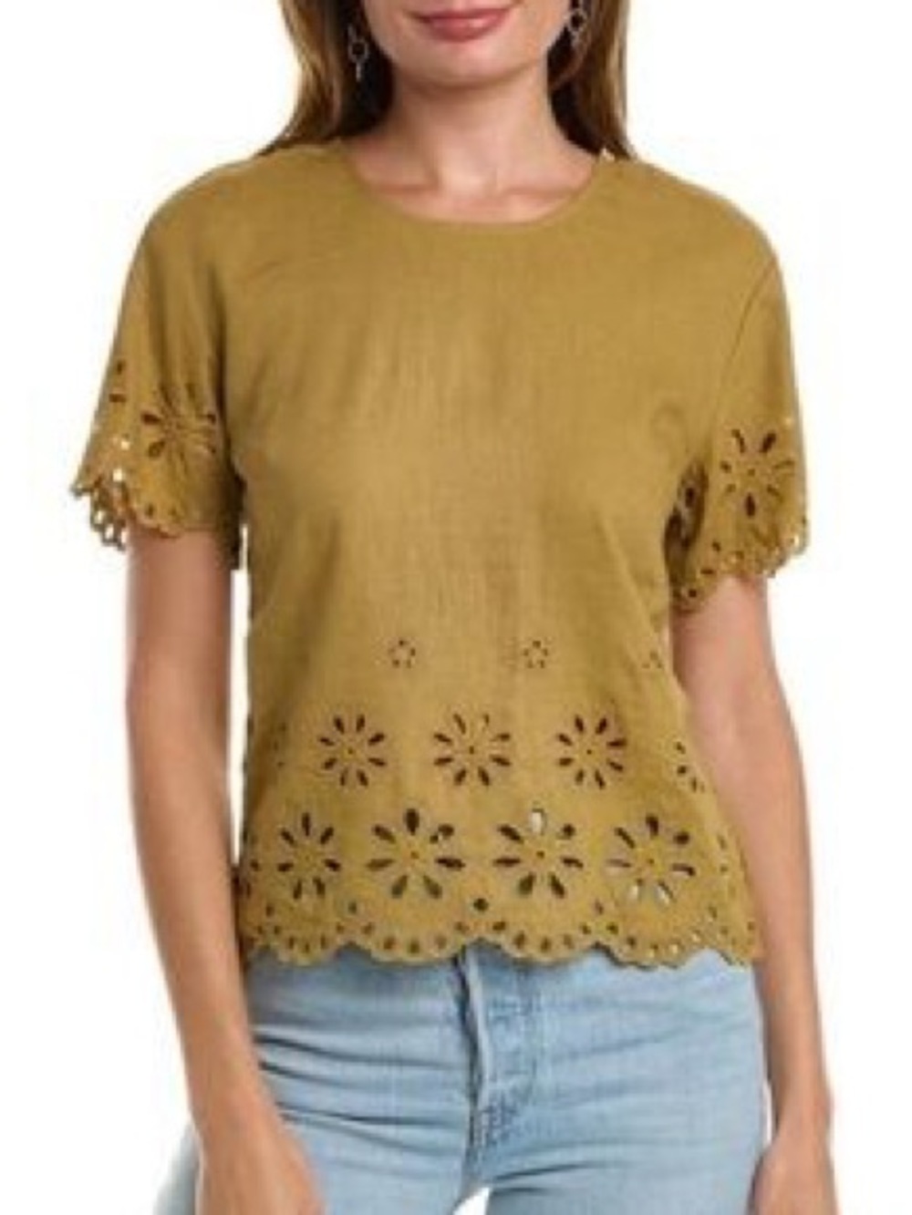 madewell eyelet blouse size xxs